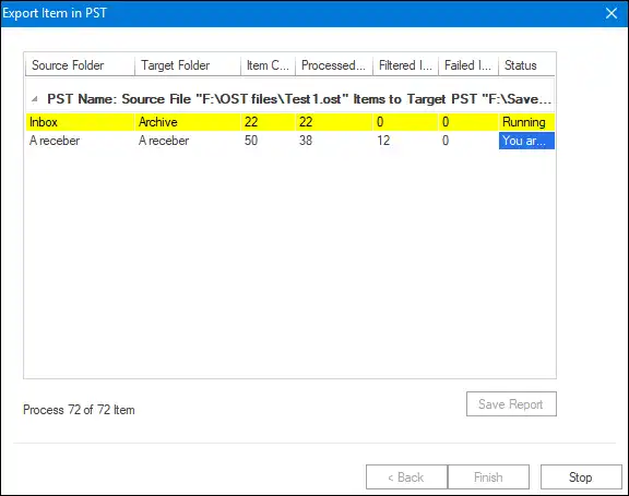 The process will run in the following window.