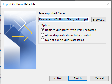 This will be the last step in the export process. 